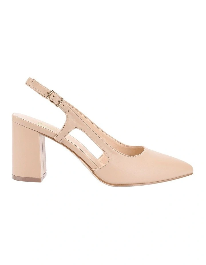 Verali Enrique Sling Back Block Heels In Nude Myer