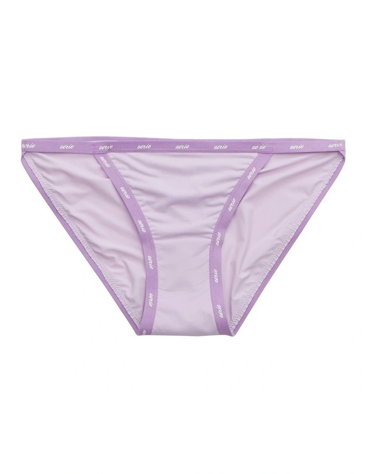 Aerie Microfiber String Bikini Underwear In Violet Flurry Myer