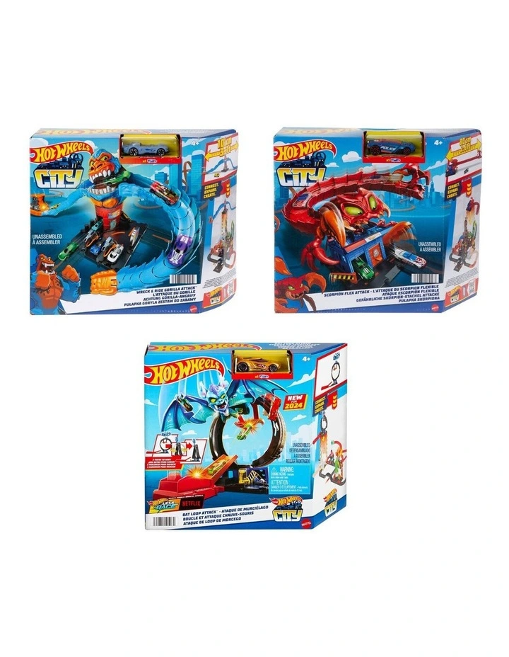 Hot Wheels City Nemesis Track Set Assortment Myer