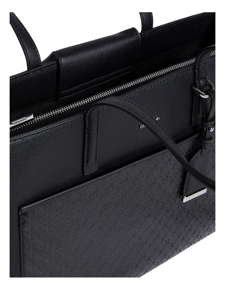 Logo Tote Bag in Black image 3