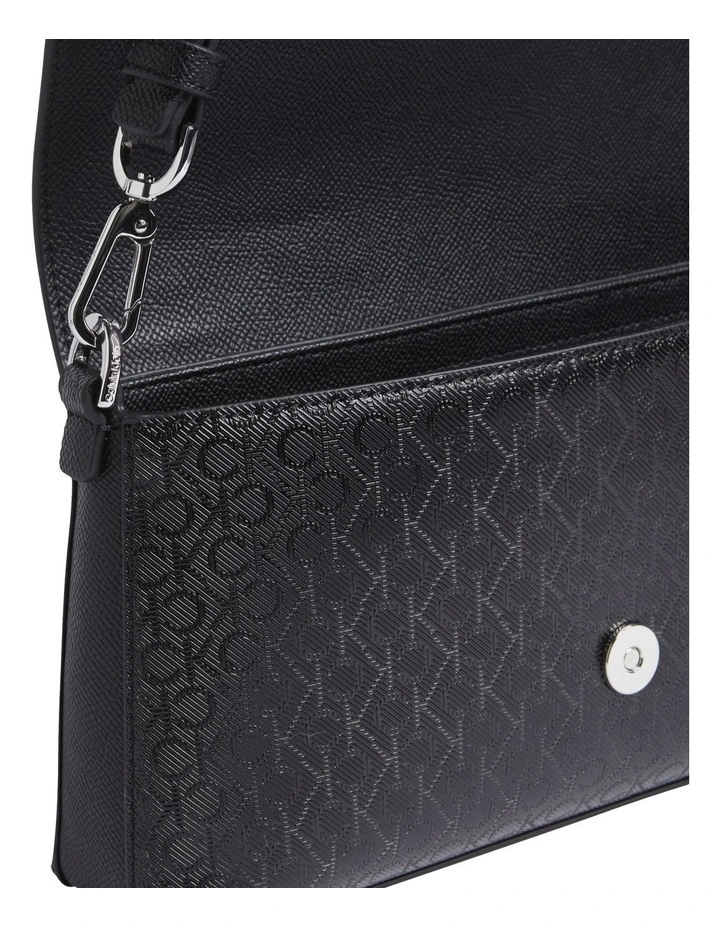 Convertible Shoulder Bag in Black Monogram image 2