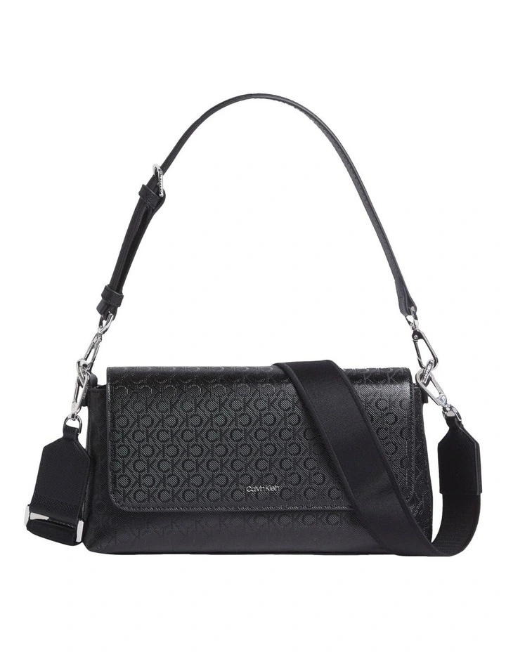 Convertible Shoulder Bag in Black Monogram image 4