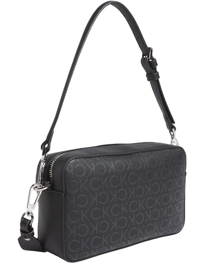 Logo Convertible Crossbody Bag in Black image 2