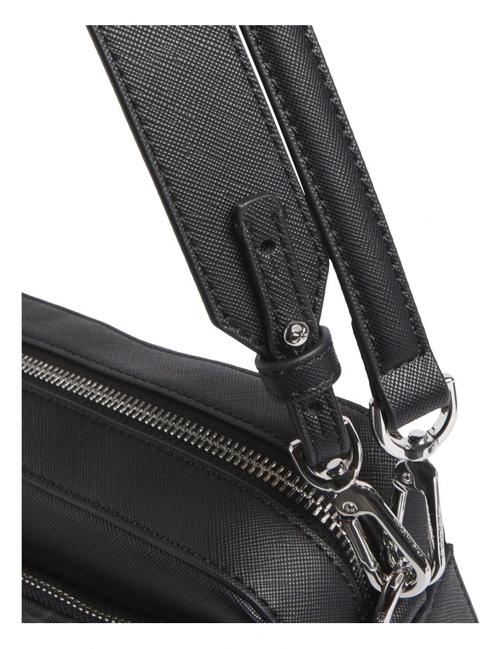 Logo Convertible Crossbody Bag in Black image 4