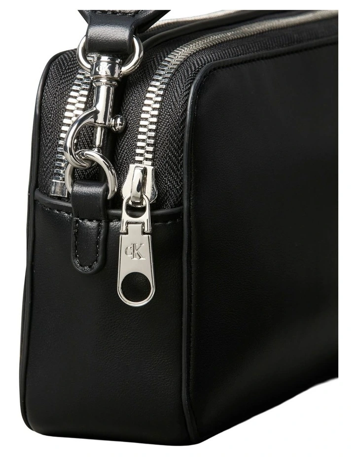 Webbing Crossbody Camera Bag in Black image 3