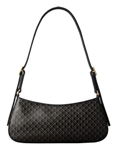 Emblem Allover Print Small Shoulder Bag