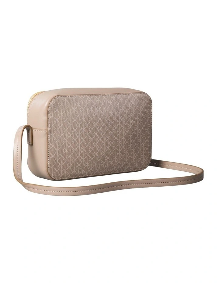 Emblem Allover Print Crossbody Bag in Desert Taupe image 2