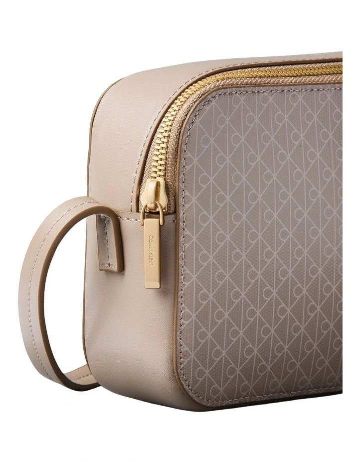 Emblem Allover Print Crossbody Bag in Brown image 3