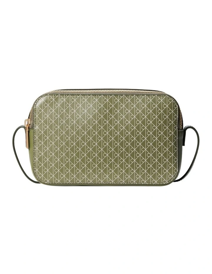 Emblem Allover Print Crossbody Bag in Green image 1