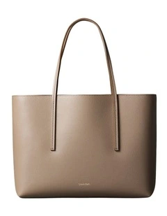 Foil Logo Small Tote Bag in Brown