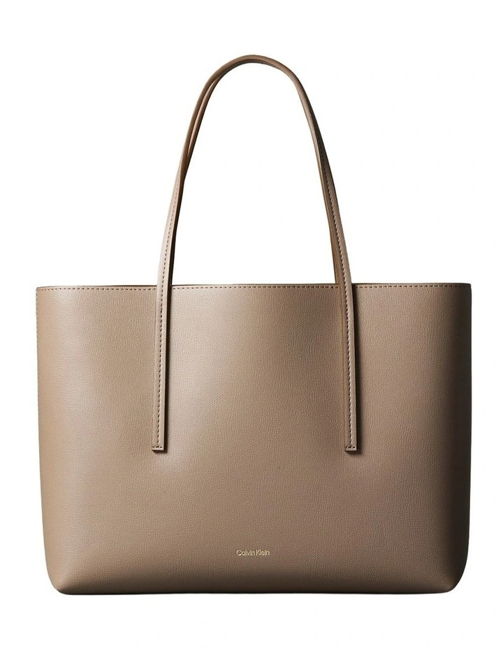 Foil Logo Small Tote Bag in Brown image 1