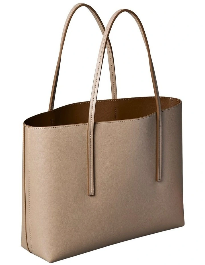 Foil Logo Small Tote Bag in Brown image 2