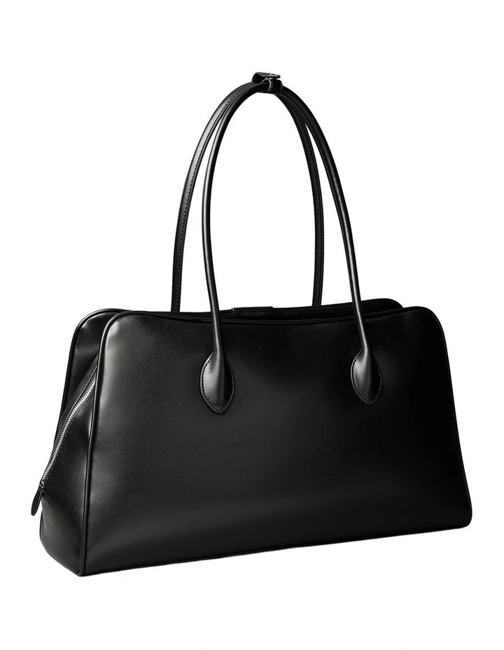 Multi Compartment Tote Bag in Black image 2