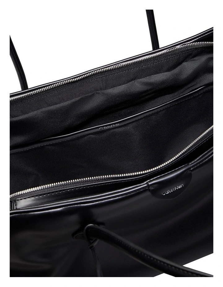 Multi Compartment Tote Bag in Black image 4