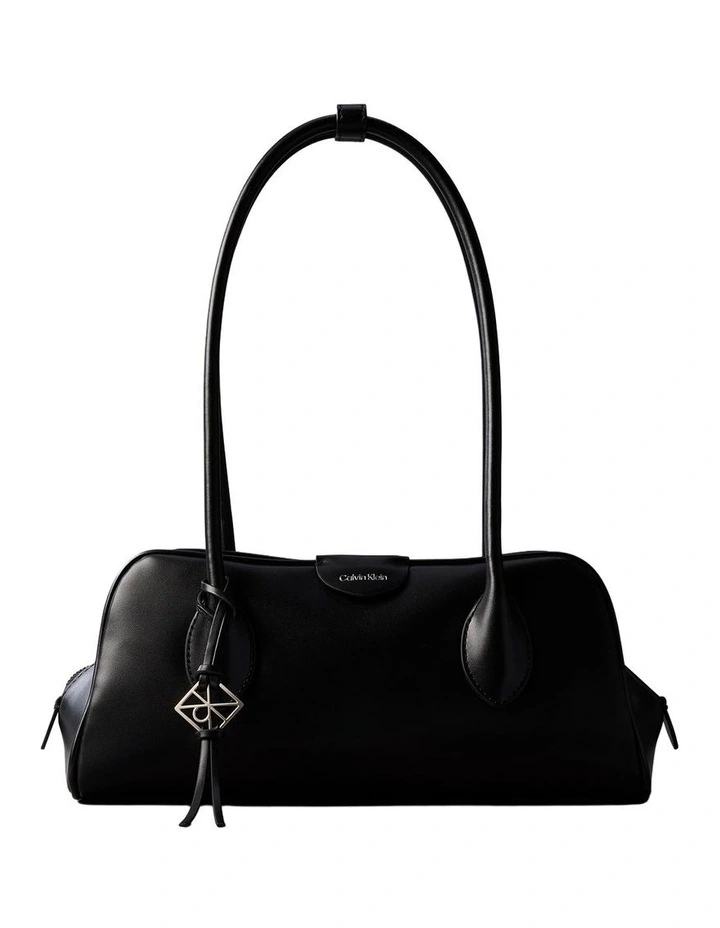 Multi Compartment Shoulder Bag in Black image 1