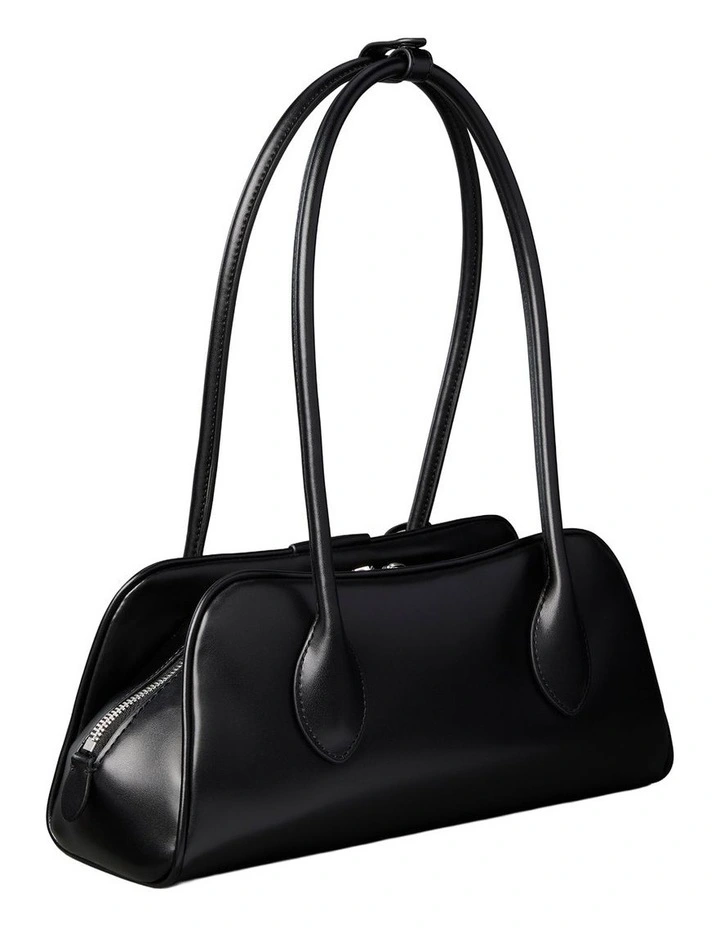 Multi Compartment Shoulder Bag in Black image 2