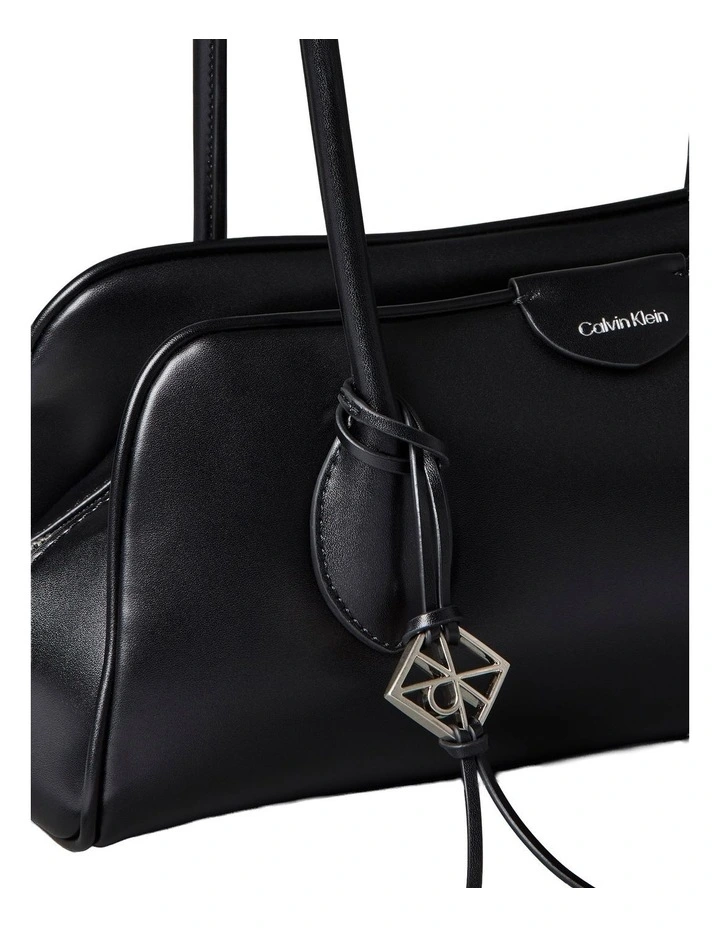 Multi Compartment Shoulder Bag in Black image 3