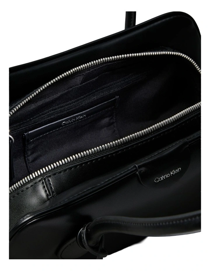 Multi Compartment Shoulder Bag in Black image 4
