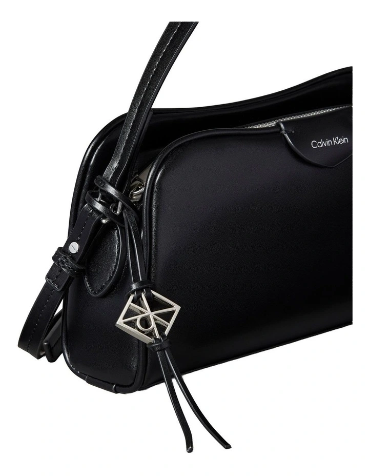 Multi Compartment Crossbody Camera Bag in Black image 3