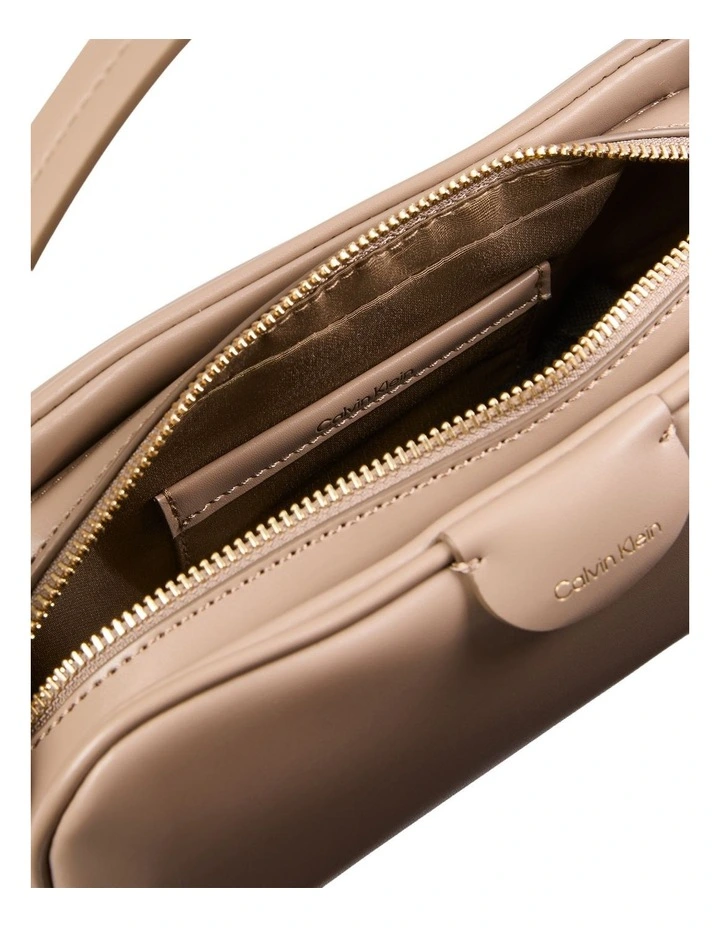 Multi Compartment Crossbody Camera Bag in Beige image 4