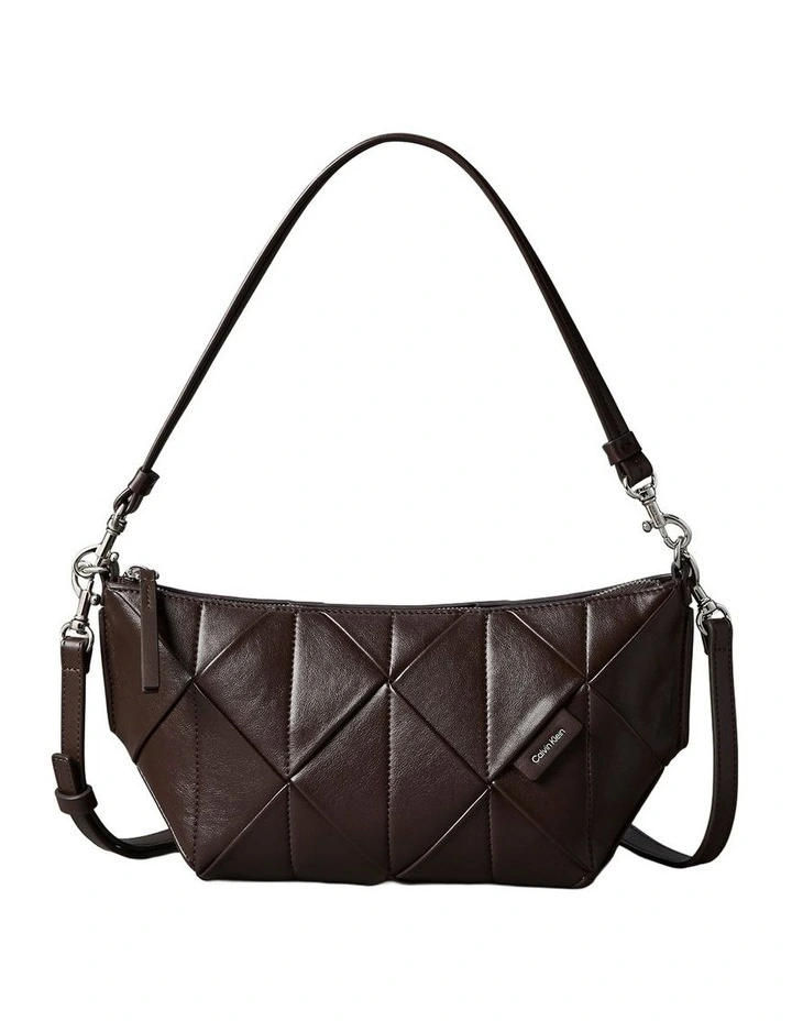 Woven Shoulder Bag in Brown image 1