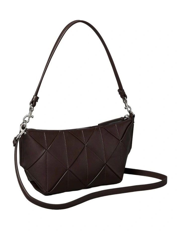 Woven Shoulder Bag in Brown image 2
