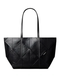 Woven Tote Bag in Black