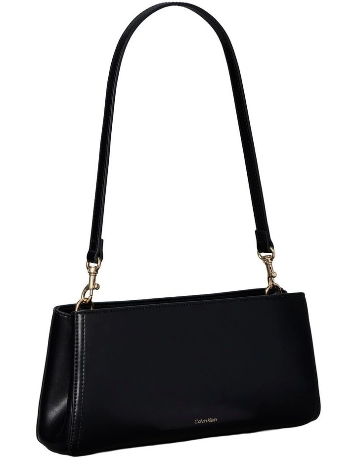 Elongated Shoulder Bag in Black image 2