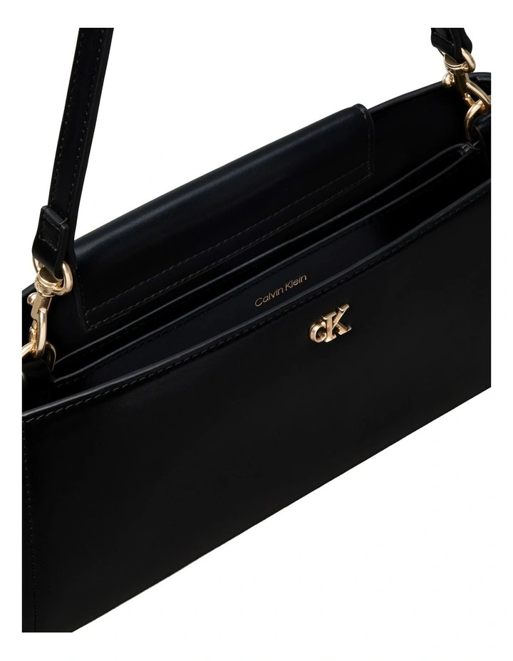 Elongated Shoulder Bag in Black image 3