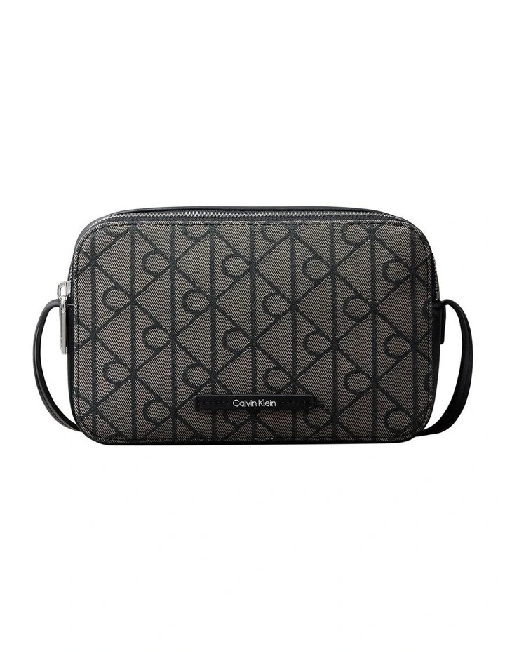 Emblem Aop Crossbody Bag in Black image 1