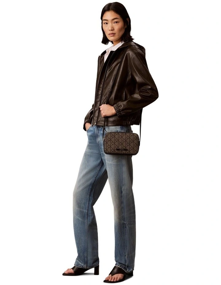 Emblem Aop Crossbody Bag in Black image 4