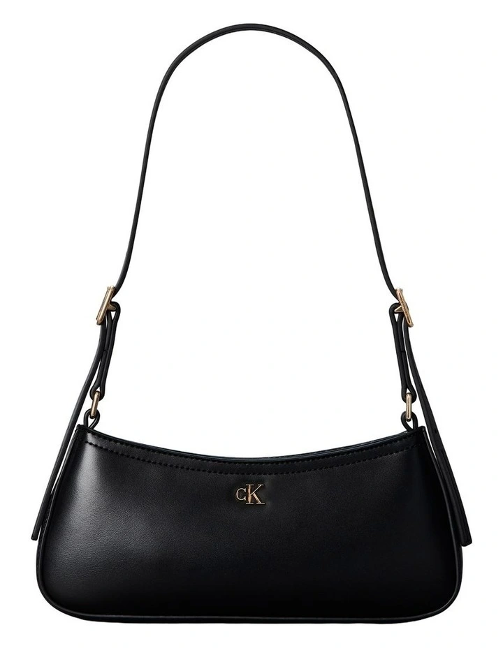 Monogram Logo Hardware Shoulder Bag in Black image 1