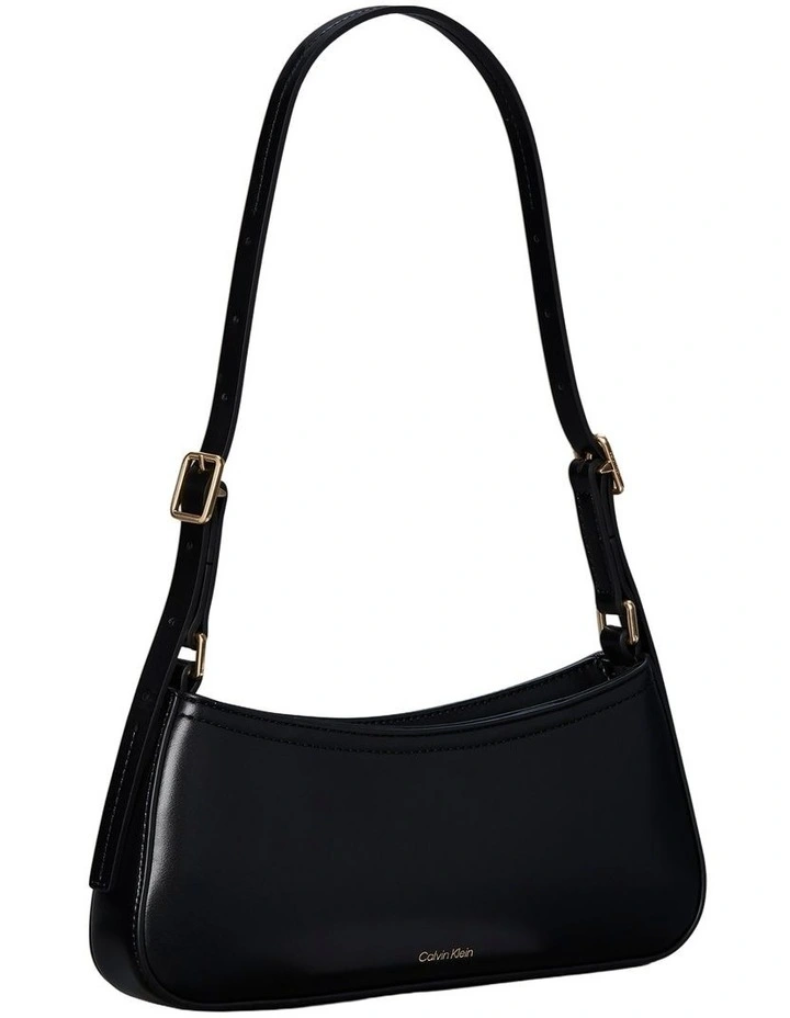 Monogram Logo Hardware Shoulder Bag in Black image 2