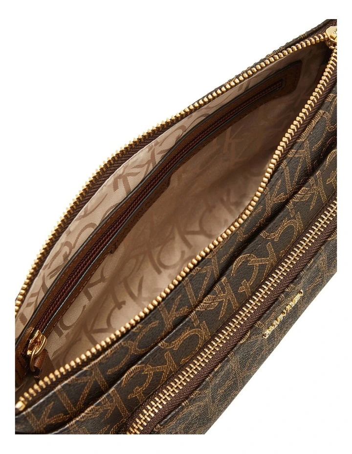 Hayden Crossbody Bag in Brown Mono image 2