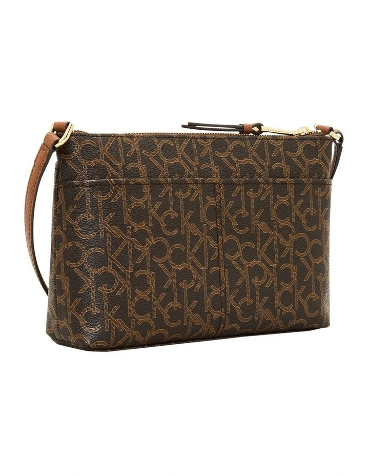 Hayden Crossbody Bag in Brown Mono image 3