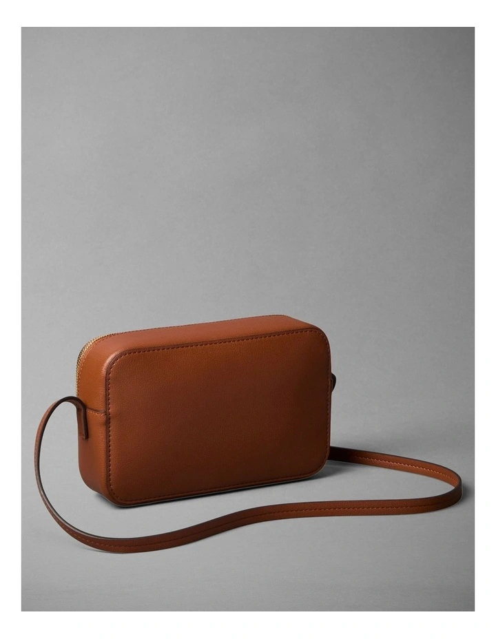 Foil Logo Crossbody Camera Bag in Natural Umber image 2