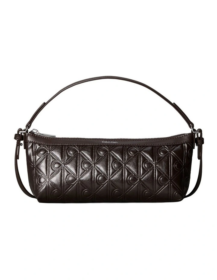Emblem Allover Print Debossed Shoulder Bag in Delicioso image 1