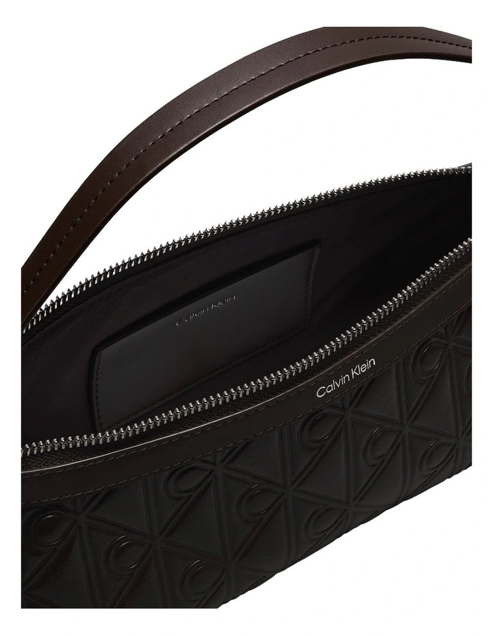 Emblem Allover Print Debossed Shoulder Bag in Delicioso image 3