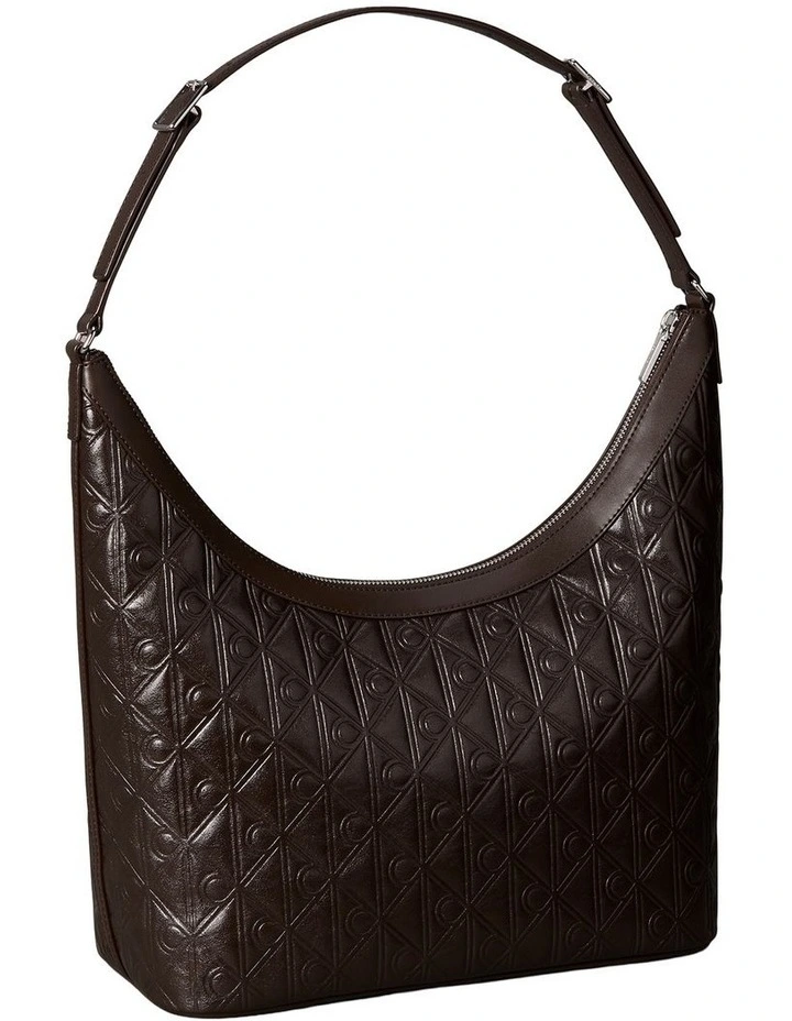 Emblem Allover Print Debossed Shoulder Bag in Delicioso image 2