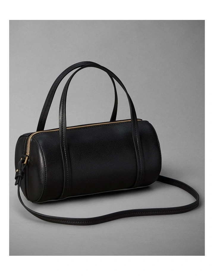 Foil Logo Tote Bag in Black and Toasted Coconut image 2
