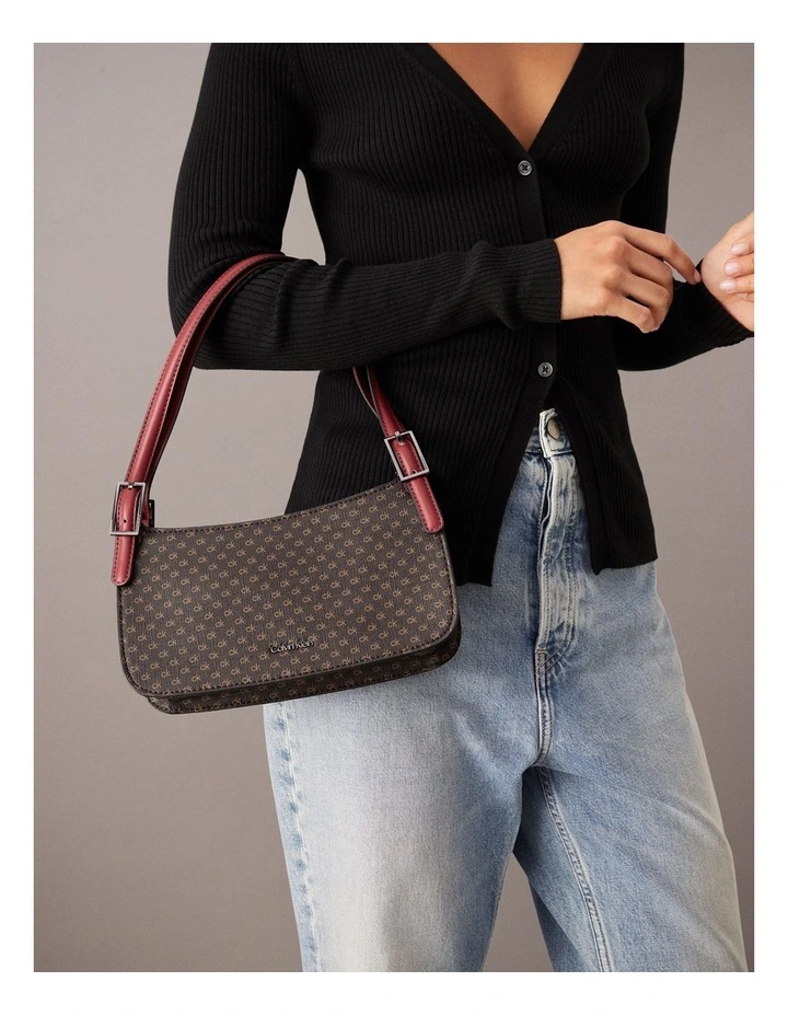 Harlan Shoulder Bag in Brown/Khaki/Bloodstone image 5