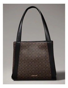 Masie Tote Bag in Brown/Khaki/Black