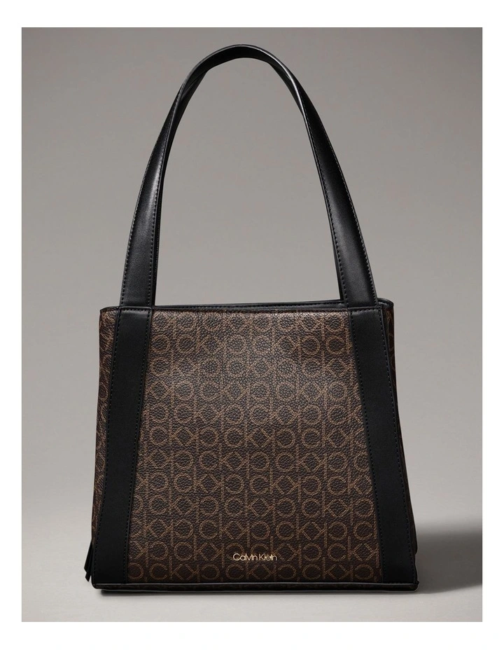 Masie Tote Bag in Brown/Khaki/Black image 1