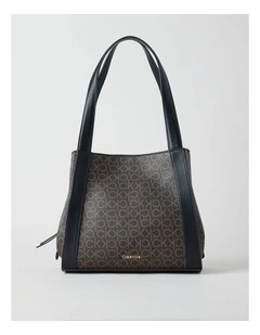 Masie Tote Bag in Brown/Khaki/Black