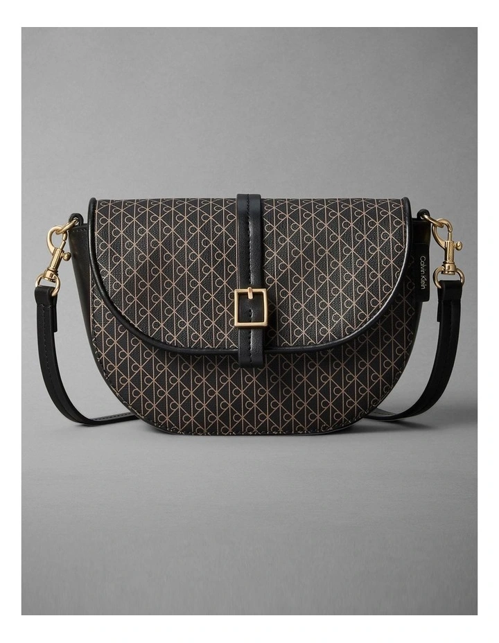 Emblem Aop Crossbody Bag in Black Desert Taupe A image 1