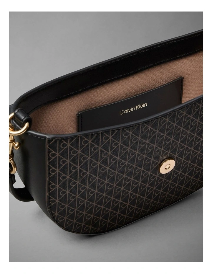Emblem Aop Crossbody Bag in Black Desert Taupe A image 3