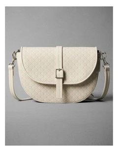 Emblem Aop Crossbody Bag in Light Hay Aop
