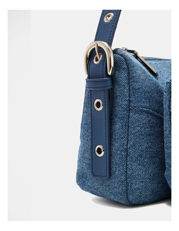 The Jacques Denim Shoulder Bag in Blue image 6