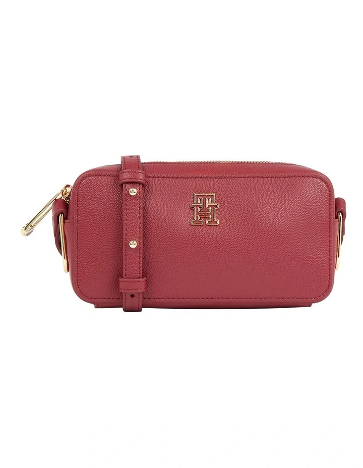 Monogram Plaque Crossover Camera Bag in Rouge image 1