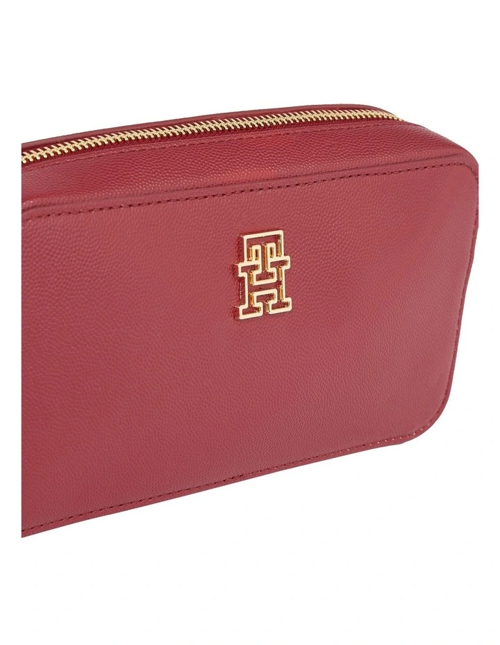 Monogram Plaque Crossover Camera Bag in Rouge image 4